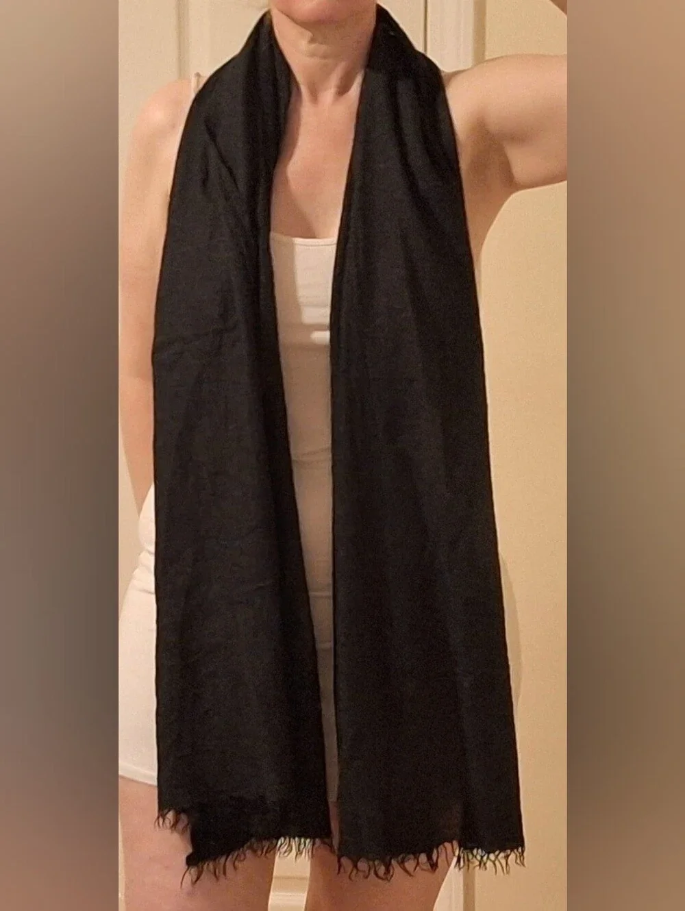 MANRICO CASCIMIR | Black Cashmere Wrap/Scarf